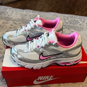 Nike Women’s Air Max Moto 2k Retro shoes - size 7.5 - white/pink spell